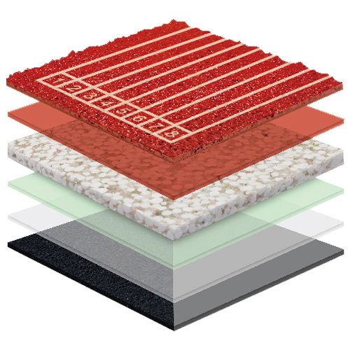 武清无缝预制型塑胶跑道非渗水TPR喷面方案二
